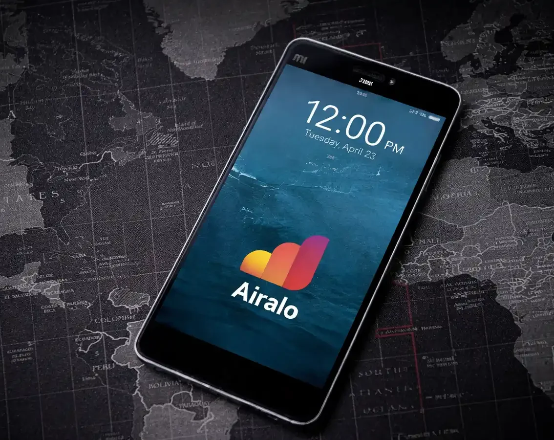 Traveler activating eSIM on phone — stay connected abroad from $5 with travel eSIM at WingReserve