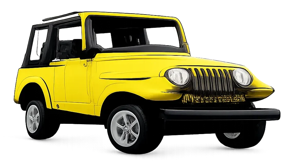 Yellow SUV car representing cheap car rentals for travelers looking for affordable and reliable transportation