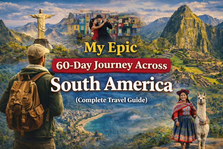 My epic 60-day journey across South America featuring Machu Picchu, Rio de Janeiro, colorful cities, Andean landscapes, and cultural highlights from Brazil, Peru, and beyond.
