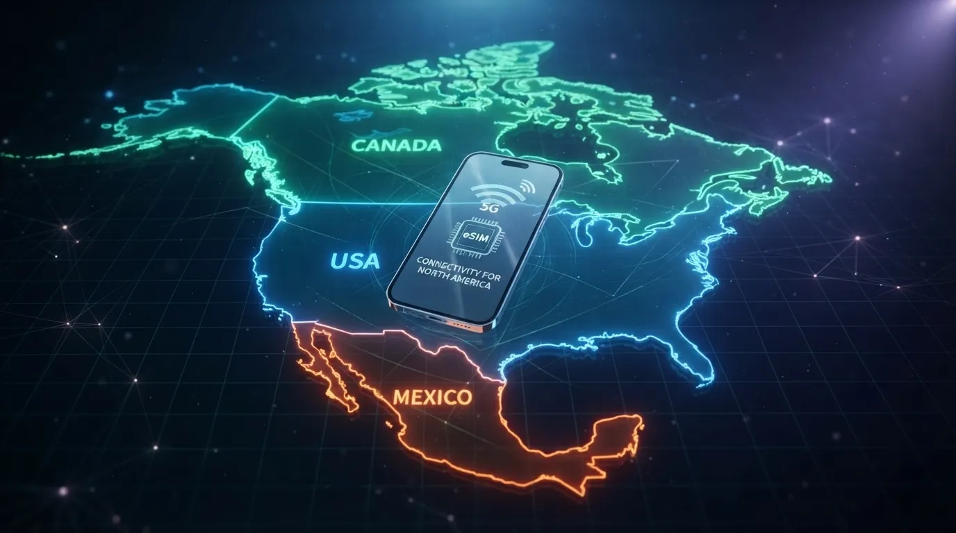 eSIM for USA Canada Mexico — a single regional data plan working across all three countries
