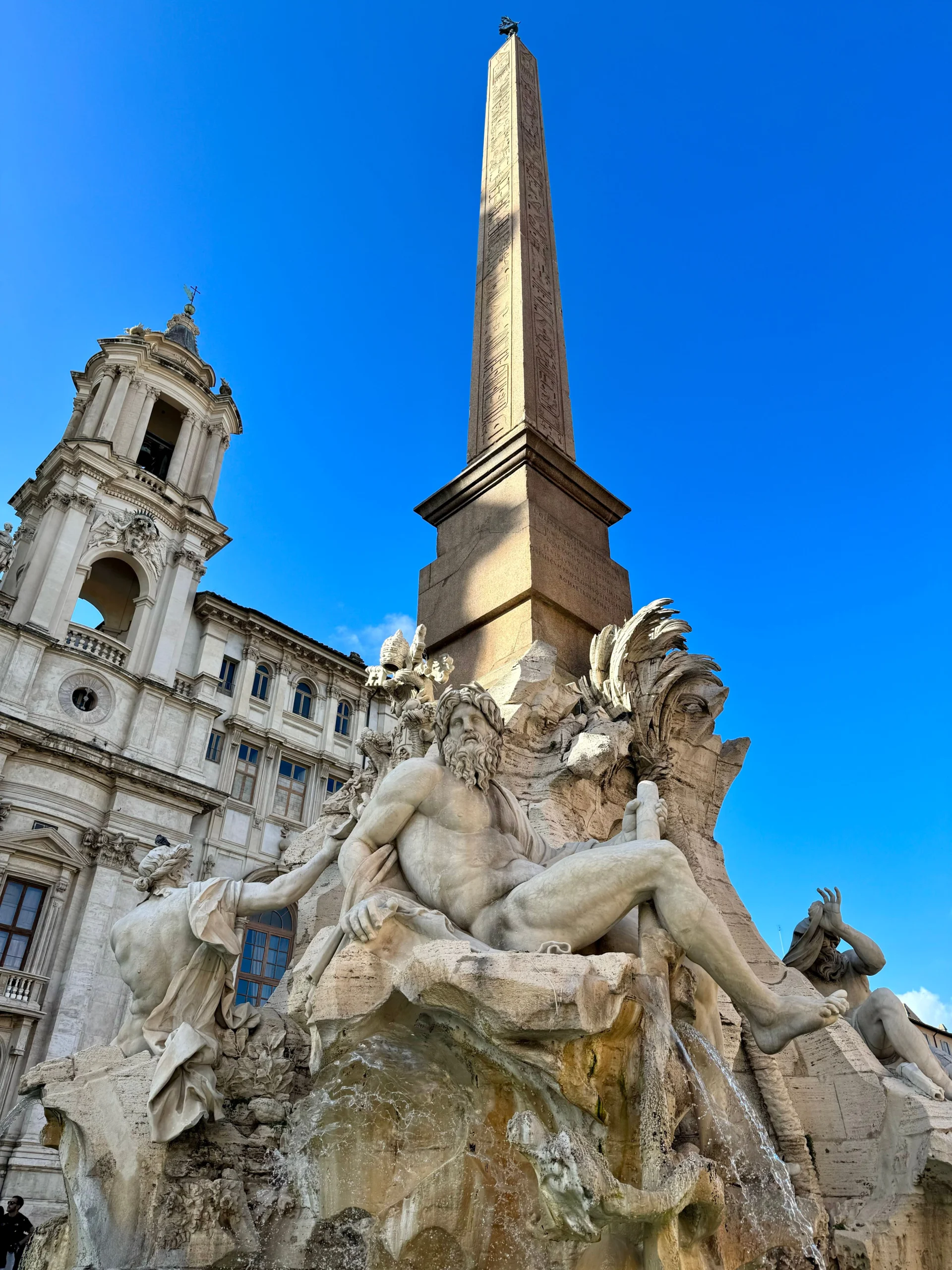 Fountain of the Four Rivers in Piazza Navona, Rome