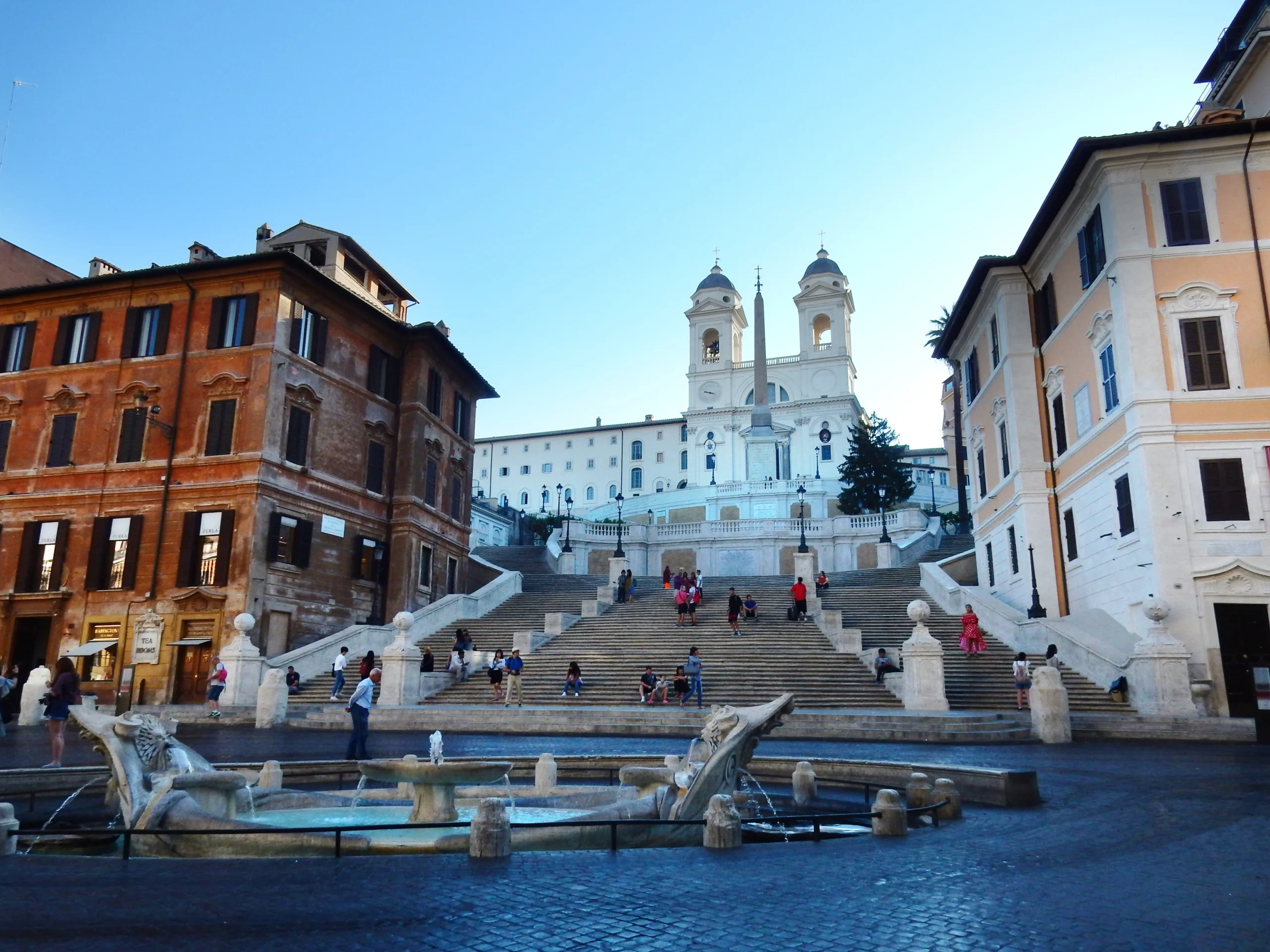 The Spanish Steps and Trinita dei Monti church in Rome