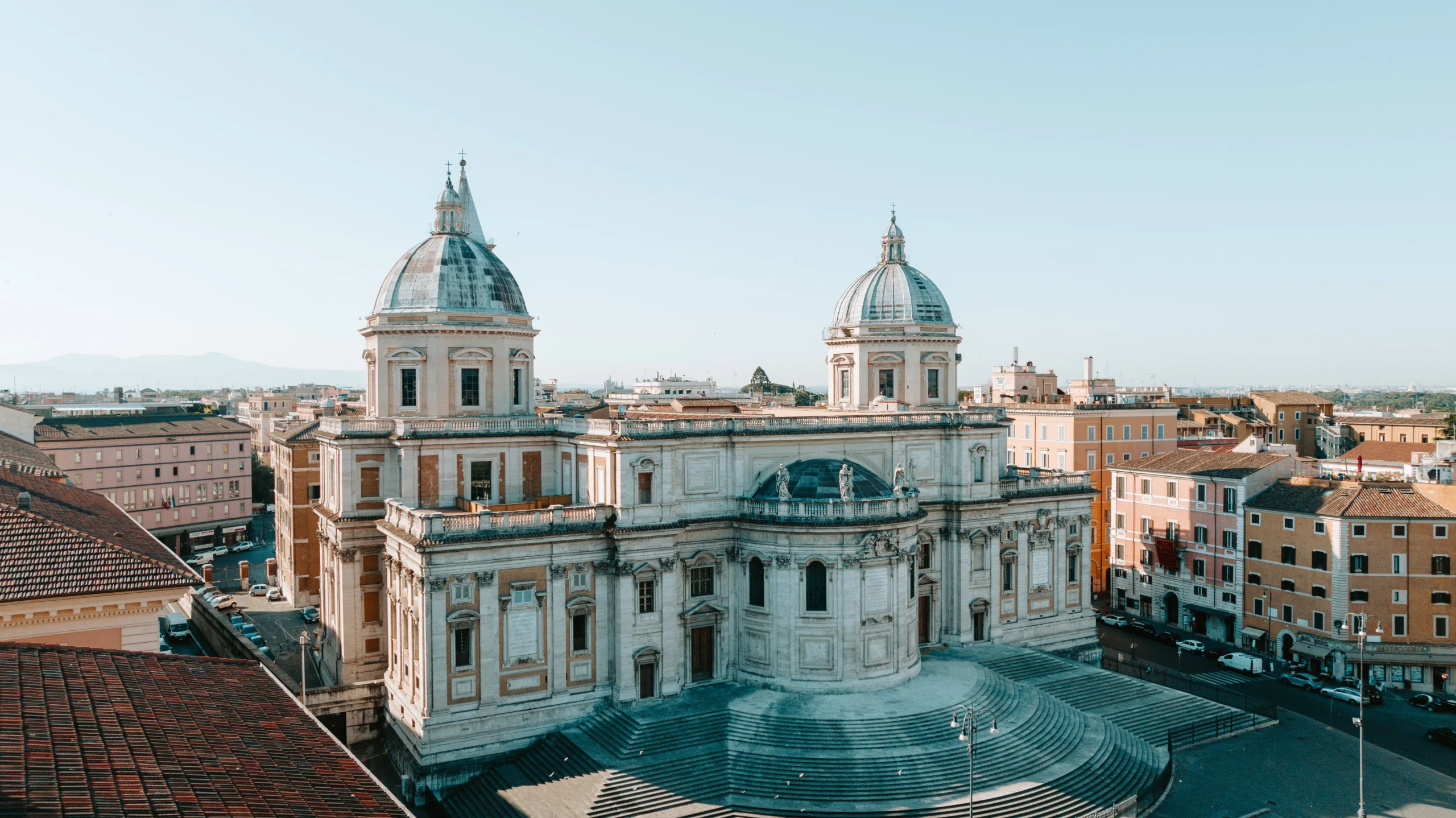 The basilica of Santa Maria Maggiore in the Esquilino district, near Roma Termini