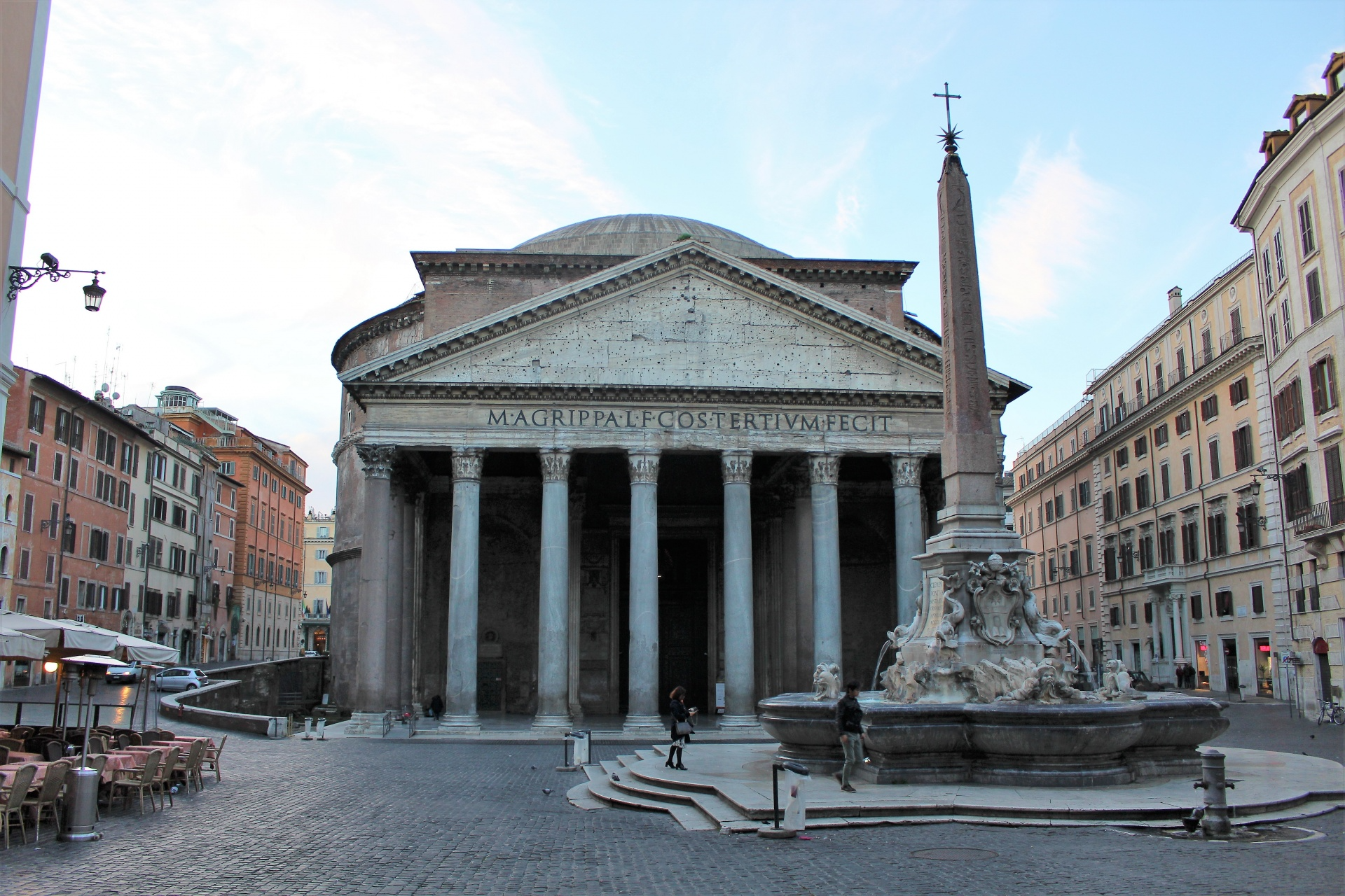 The Pantheon and Piazza della Rotonda in Rome's historic centre